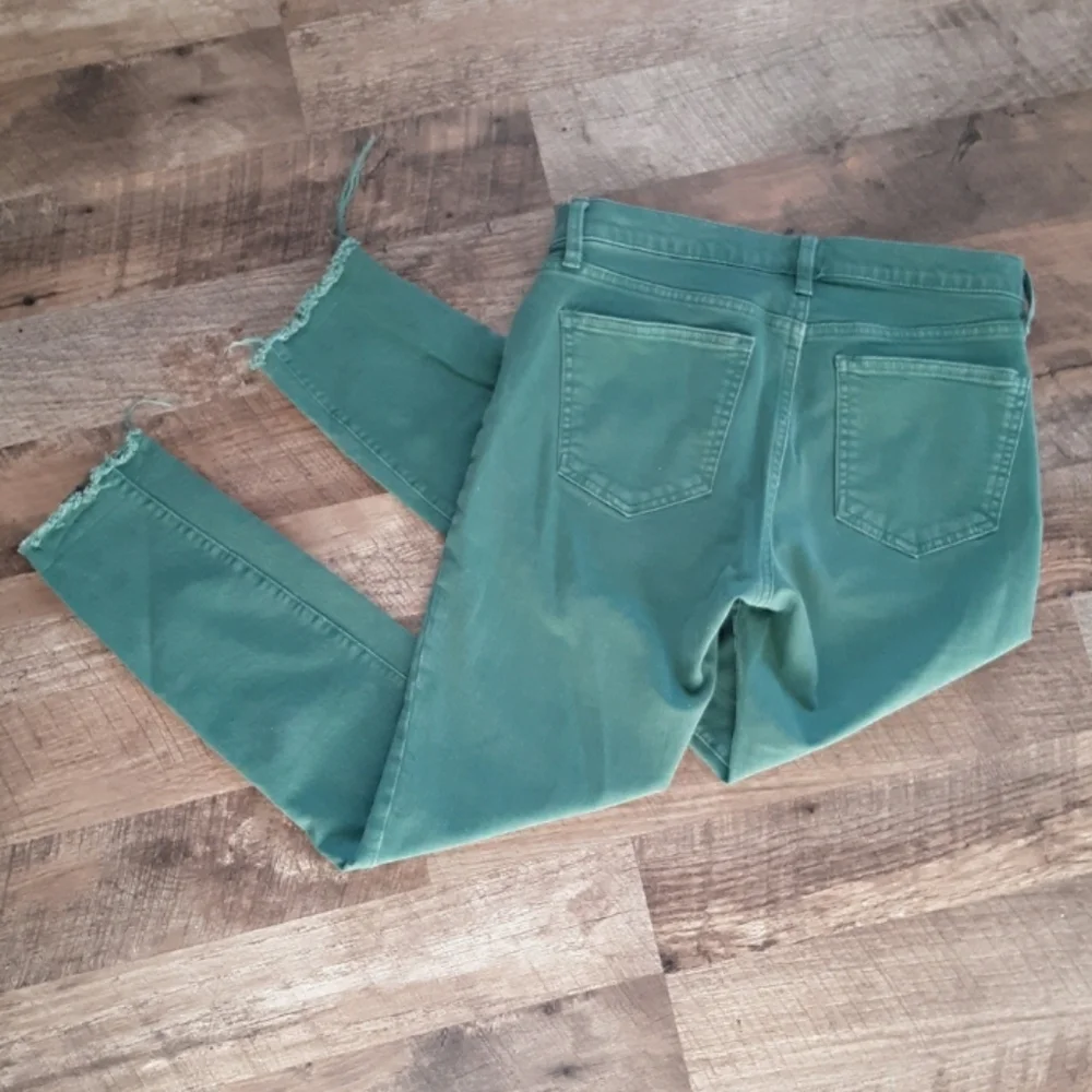 Gap Green Denim 27 Regular True Skinny Raw Ankle - Picture 6 of 8